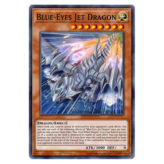 Blue-Eyes Jet Dragon RA02-EN017 card from the Yu-Gi-Oh! set 25th Anniversary Rarity Collection II