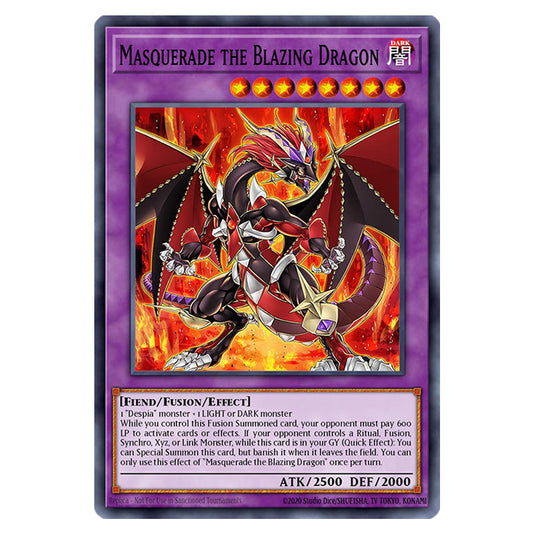 Masquerade the Blazing Dragon RA02-EN022 card from the Yu-Gi-Oh! set 25th Anniversary Rarity Collection II