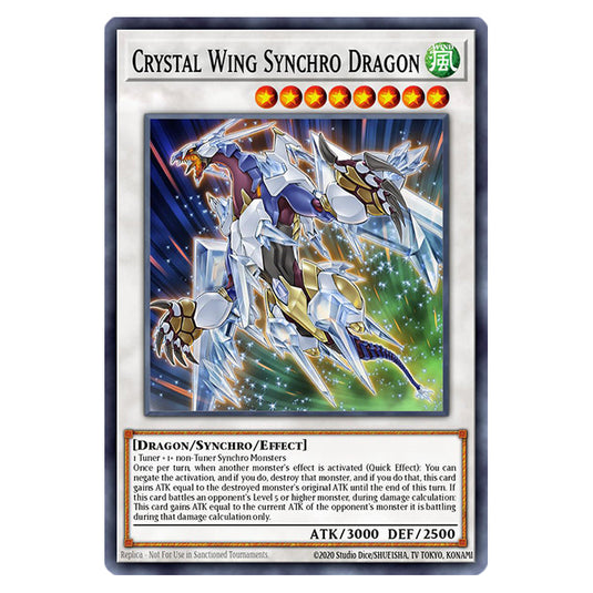 Crystal Wing Synchro Dragon RA02-EN029 card from the Yu-Gi-Oh! set 25th Anniversary Rarity Collection II