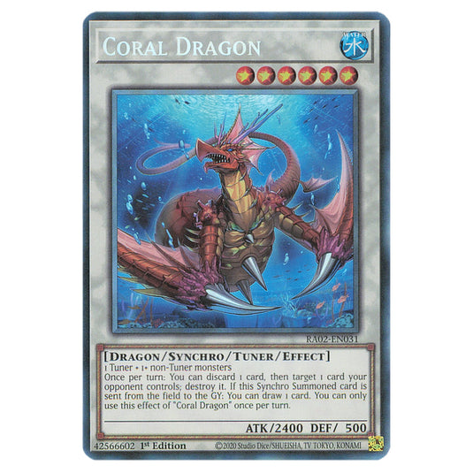 Coral Dragon RA02-EN031 card from the Yu-Gi-Oh! set 25th Anniversary Rarity Collection II