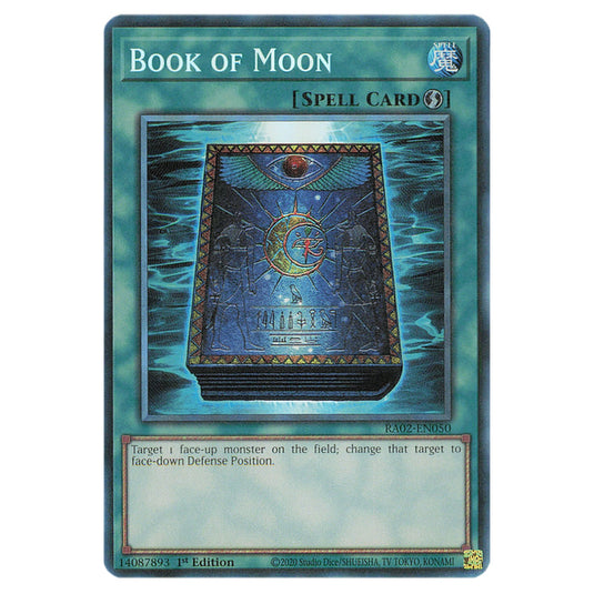 Book of Moon RA02-EN050 card from the Yu-Gi-Oh! set 25th Anniversary Rarity Collection II