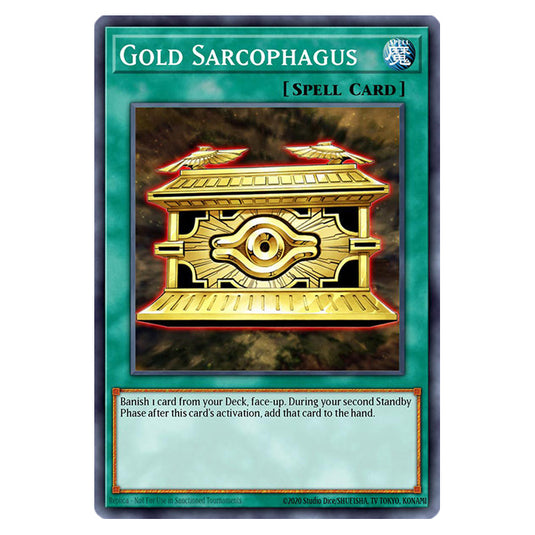 Gold Sarcophagus RA02-EN052 card from the Yu-Gi-Oh! set 25th Anniversary Rarity Collection II