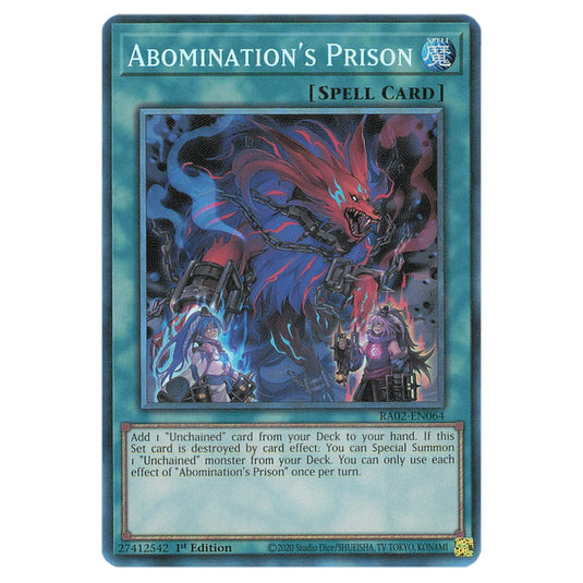 Abomination's Prison RA02-EN064 card from the Yu-Gi-Oh! set 25th Anniversary Rarity Collection II