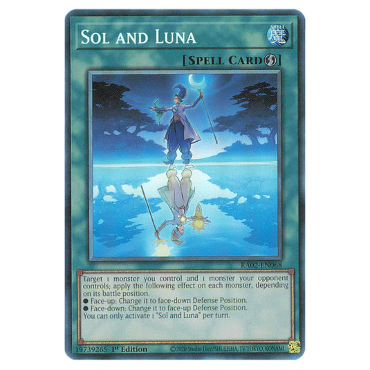 Sol and Luna RA02-EN068 card from the Yu-Gi-Oh! set 25th Anniversary Rarity Collection II