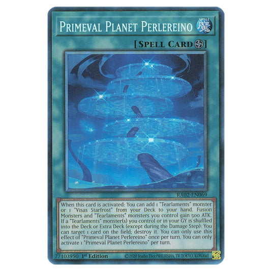 Primeval Planet Perlereino RA02-EN069 card from the Yu-Gi-Oh! set 25th Anniversary Rarity Collection II