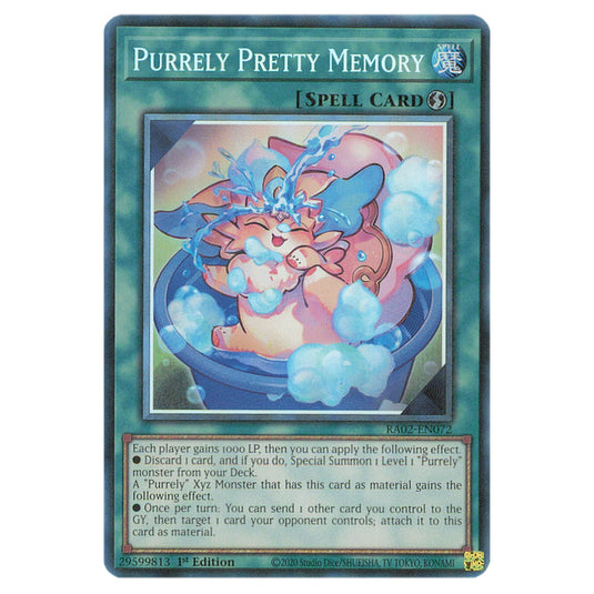 Purrely Pretty Memory RA02-EN072 card from the Yu-Gi-Oh! set 25th Anniversary Rarity Collection II