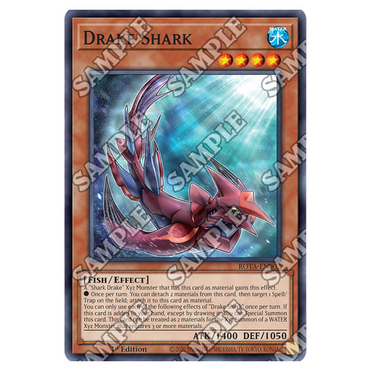 Drake Shark ROTA-EN002 card from the Yu-Gi-Oh! set Rage of the Abyss