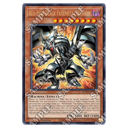 Red-Eyes Black Fullmetal Dragon ROTA-EN005 card from the Yu-Gi-Oh! set Rage of the Abyss