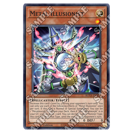 Metal Illusionist ROTA-EN008 card from the Yu-Gi-Oh! set Rage of the Abyss