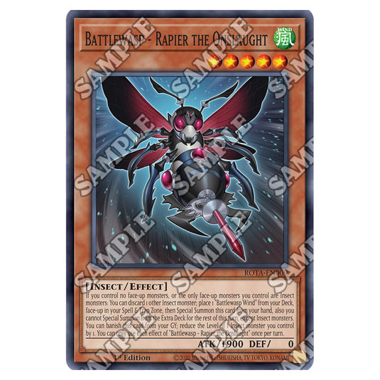 Battlewasp - Rapier the Onslaught ROTA-EN009 card from the Yu-Gi-Oh! set Rage of the Abyss