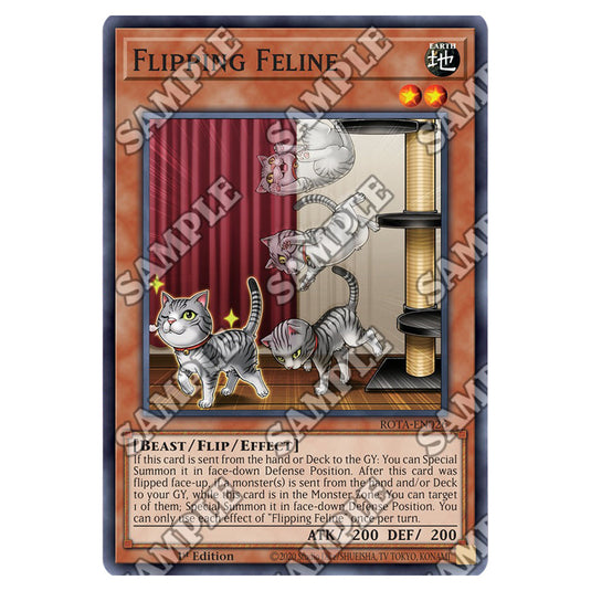 Flipping Feline ROTA-EN026 card from the Yu-Gi-Oh! set Rage of the Abyss