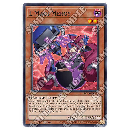 L Magi Mergy ROTA-EN027 card from the Yu-Gi-Oh! set Rage of the Abyss