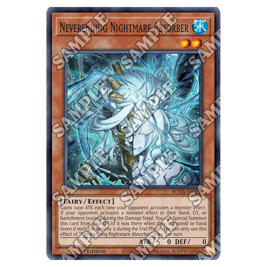 Neverending Nightmare Absorber ROTA-EN028 card from the Yu-Gi-Oh! set Rage of the Abyss