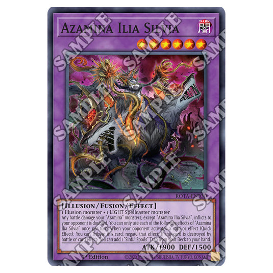 Azamina Ilia Silvia ROTA-EN030 card from the Yu-Gi-Oh! set Rage of the Abyss