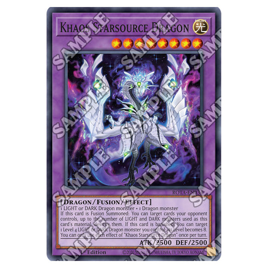 Khaos Starsource Dragon ROTA-EN034 card from the Yu-Gi-Oh! set Rage of the Abyss