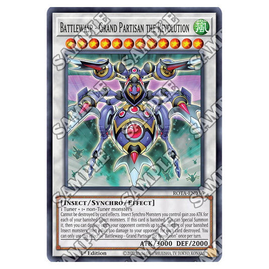 Battlewasp - Grand Partisan the Revolution ROTA-EN036 card from the Yu-Gi-Oh! set Rage of the Abyss