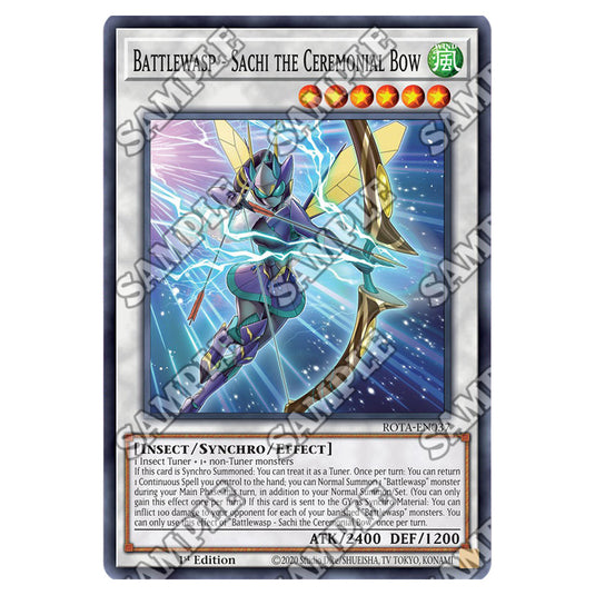 Battlewasp - Sachi the Ceremonial Bow ROTA-EN037 card from the Yu-Gi-Oh! set Rage of the Abyss