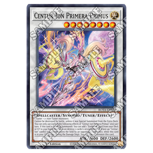 Centur-Ion Primera Primus ROTA-EN038 card from the Yu-Gi-Oh! set Rage of the Abyss