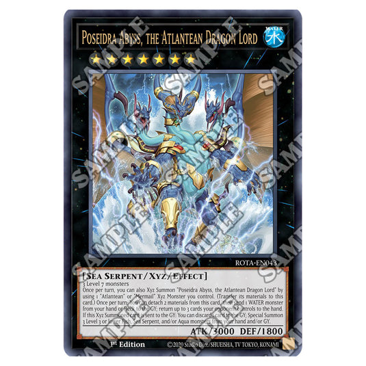 Poseidra Abyss, the Atlantean Dragon Lord ROTA-EN043 card from the Yu-Gi-Oh! set Rage of the Abyss