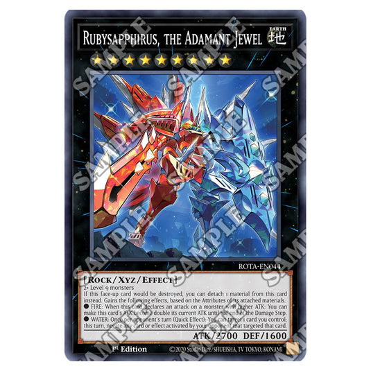 Rubysapphirus, the Adamant Jewel ROTA-EN044 card from the Yu-Gi-Oh! set Rage of the Abyss