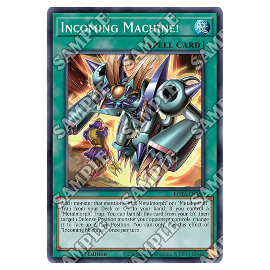 Incoming Machine! ROTA-EN050 card from the Yu-Gi-Oh! set Rage of the Abyss