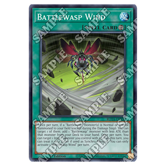 Battlewasp Wind ROTA-EN052 card from the Yu-Gi-Oh! set Rage of the Abyss