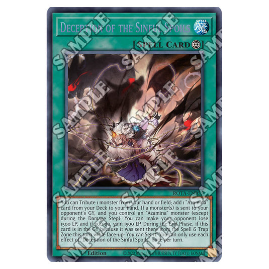 Deception of the Sinful Spoils ROTA-EN055 card from the Yu-Gi-Oh! set Rage of the Abyss