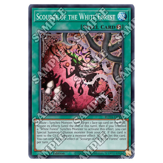 Scourge of the White Forest ROTA-EN056 card from the Yu-Gi-Oh! set Rage of the Abyss