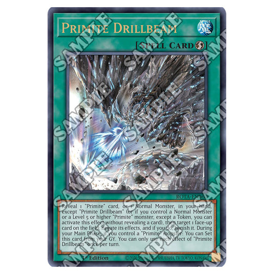 Primite Drillbeam ROTA-EN060 card from the Yu-Gi-Oh! set Rage of the Abyss