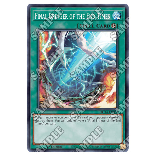 Final Bringer of the End Times ROTA-EN064 card from the Yu-Gi-Oh! set Rage of the Abyss