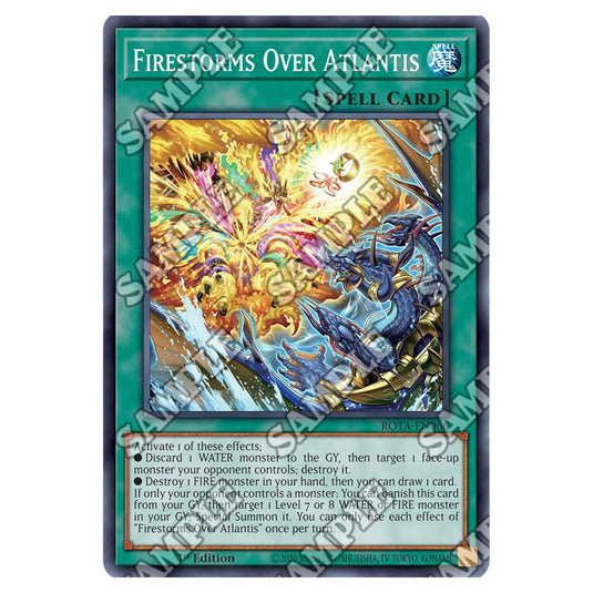 Firestorms Over Atlantis ROTA-EN066 card from the Yu-Gi-Oh! set Rage of the Abyss