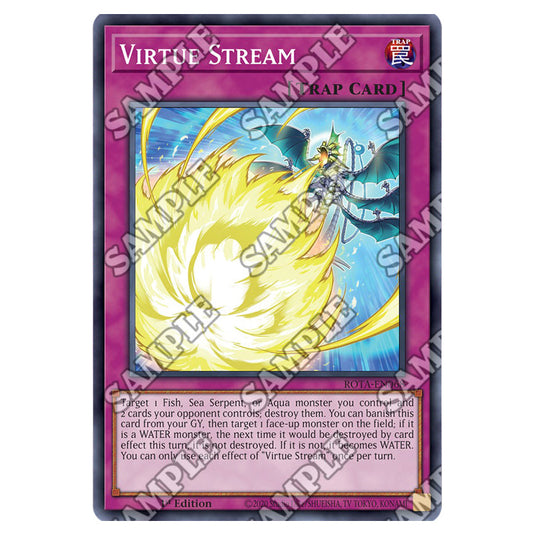 Virtue Stream ROTA-EN068 card from the Yu-Gi-Oh! set Rage of the Abyss