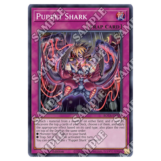 Puppet Shark ROTA-EN070 card from the Yu-Gi-Oh! set Rage of the Abyss