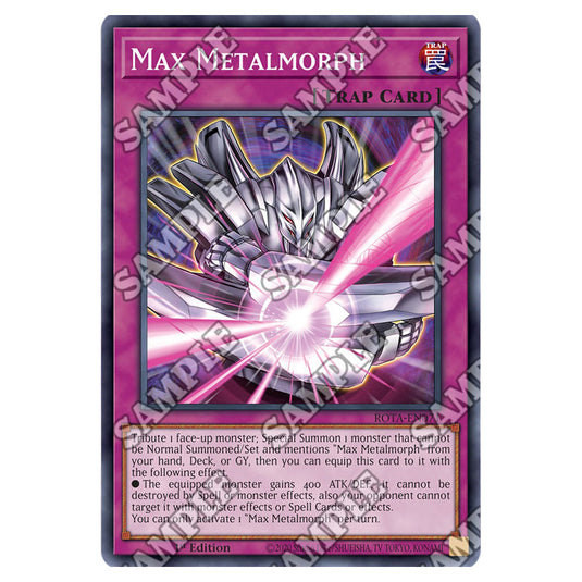 Max Metalmorph ROTA-EN071 card from the Yu-Gi-Oh! set Rage of the Abyss