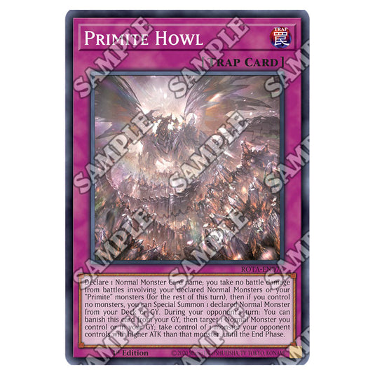 Primite Howl ROTA-EN076 card from the Yu-Gi-Oh! set Rage of the Abyss