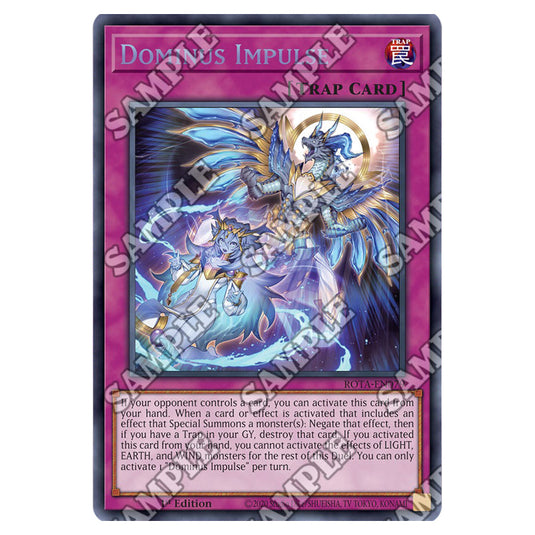 Dominus Impulse ROTA-EN079 card from the Yu-Gi-Oh! set Rage of the Abyss