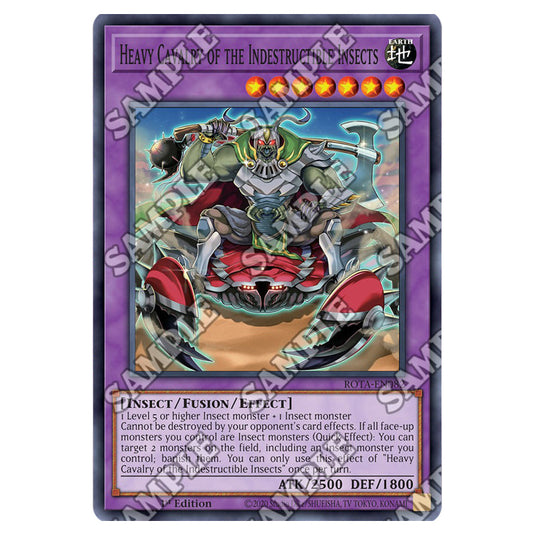 Heavy Cavalry of the Indestructible Insects ROTA-EN082 card from the Yu-Gi-Oh! set Rage of the Abyss