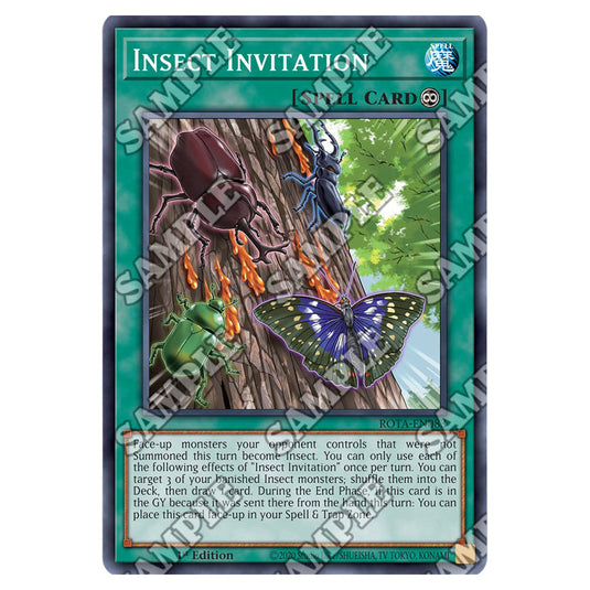 Insect Invitation ROTA-EN083 card from the Yu-Gi-Oh! set Rage of the Abyss