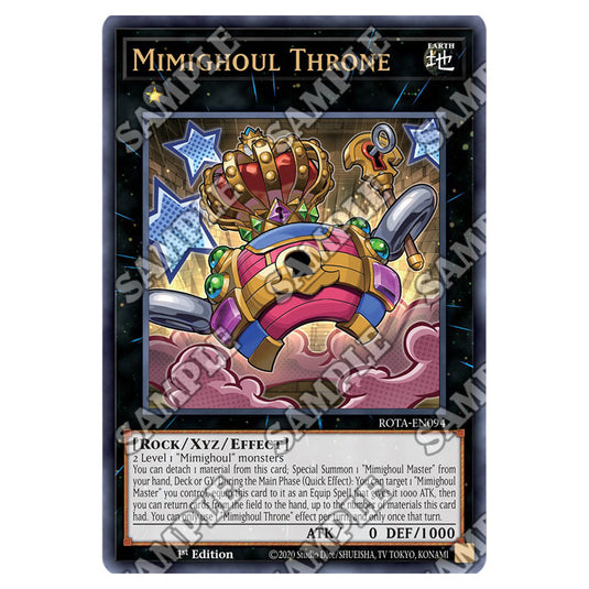 Mimighoul Throne ROTA-EN094 card from the Yu-Gi-Oh! set Rage of the Abyss