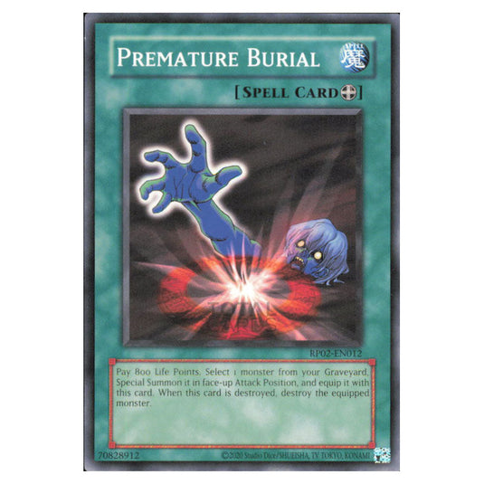 Premature Burial RP02-EN012 card from the Yu-Gi-Oh! set Retro Pack 2 (2025)