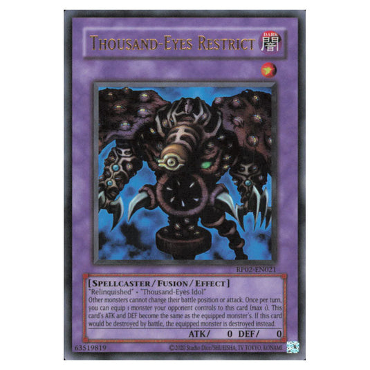 Thousand-Eyes Restrict RP02-EN021 card from the Yu-Gi-Oh! set Retro Pack 2 (2025)