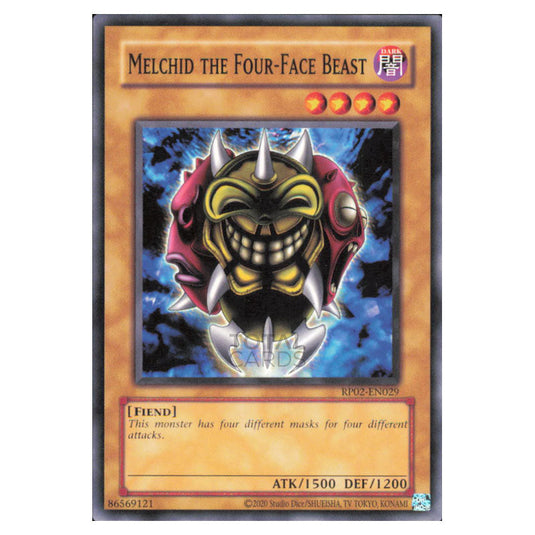 Melchid the Four-Face Beast RP02-EN029 card from the Yu-Gi-Oh! set Retro Pack 2 (2025)