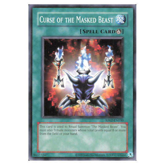 Curse of the Masked Beast RP02-EN030 card from the Yu-Gi-Oh! set Retro Pack 2 (2025)
