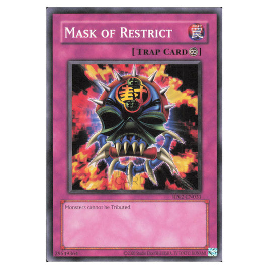 Mask of Restrict RP02-EN031 card from the Yu-Gi-Oh! set Retro Pack 2 (2025)