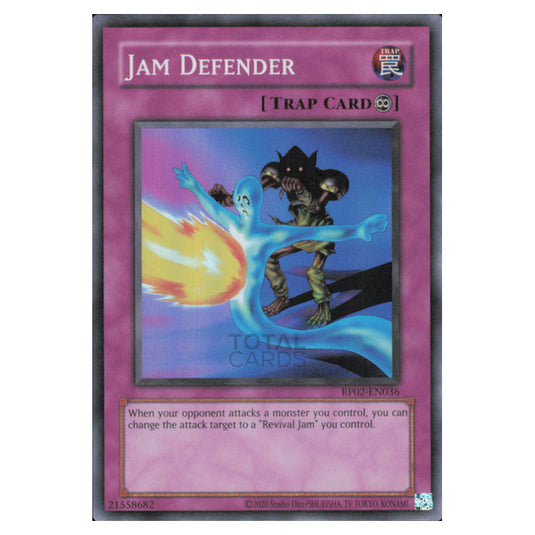 Jam Defender RP02-EN036 card from the Yu-Gi-Oh! set Retro Pack 2 (2025)