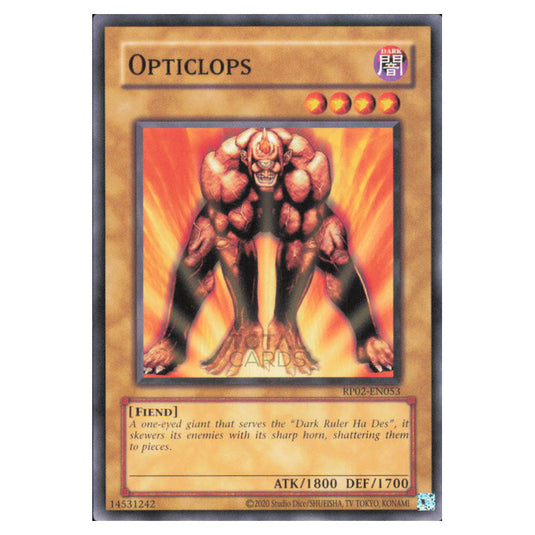 Opticlops RP02-EN053 card from the Yu-Gi-Oh! set Retro Pack 2 (2025)