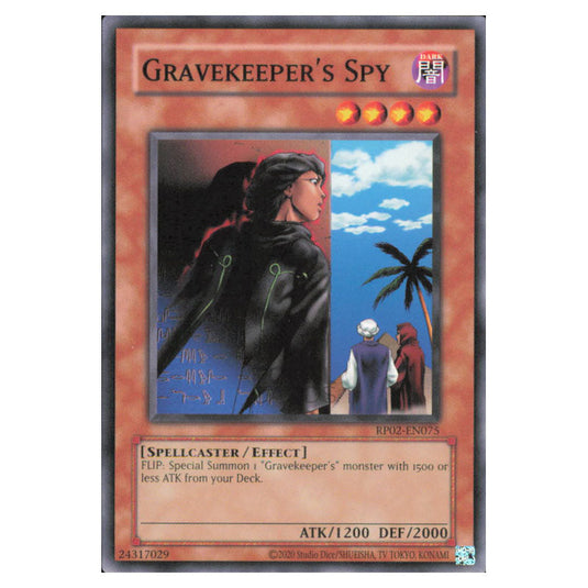 Gravekeeper's Spy RP02-EN075 card from the Yu-Gi-Oh! set Retro Pack 2 (2025)