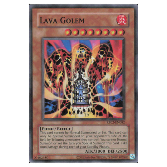 Lava Golem RP02-EN082 card from the Yu-Gi-Oh! set Retro Pack 2 (2025)