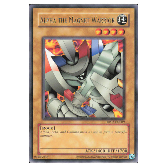 Alpha The Magnet Warrior RP02-EN089 card from the Yu-Gi-Oh! set Retro Pack 2 (2025)