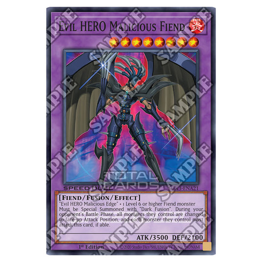 Yu-Gi-Oh! - Speed Duel GX: Duelists of Shadows - Evil HERO Malicious Fiend (Secret Rare) SGX3-ENA21a